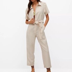 MANGO jumpsuit with belt size XS *LIKE NEW!*